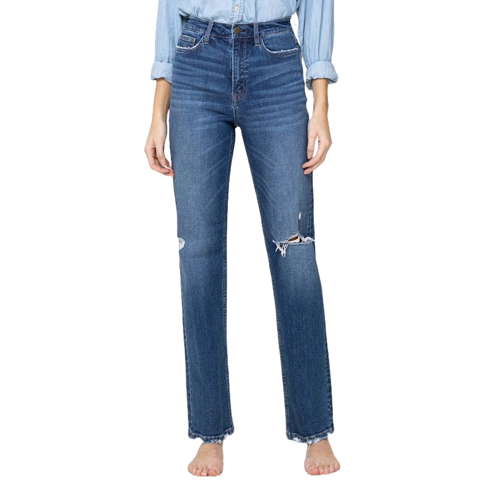 Flying Monkey Super High Rise Straight Leg Jeans - F4120 - Size 24 - Picture 3 of 13